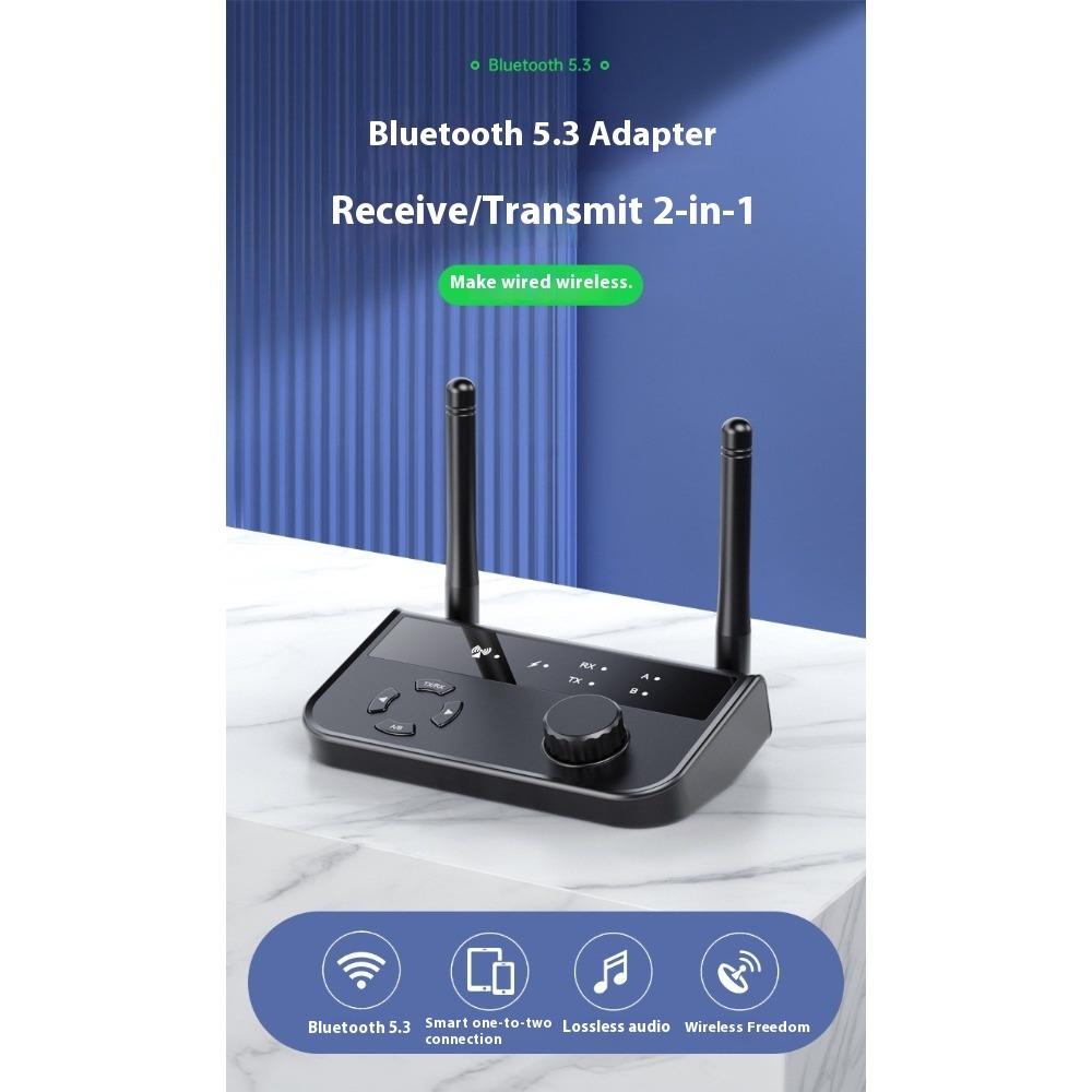 Bluetooth Music Receiver Transmitter 2-in-1 V5.3 Receive and Transmit One-to-two Support TWS