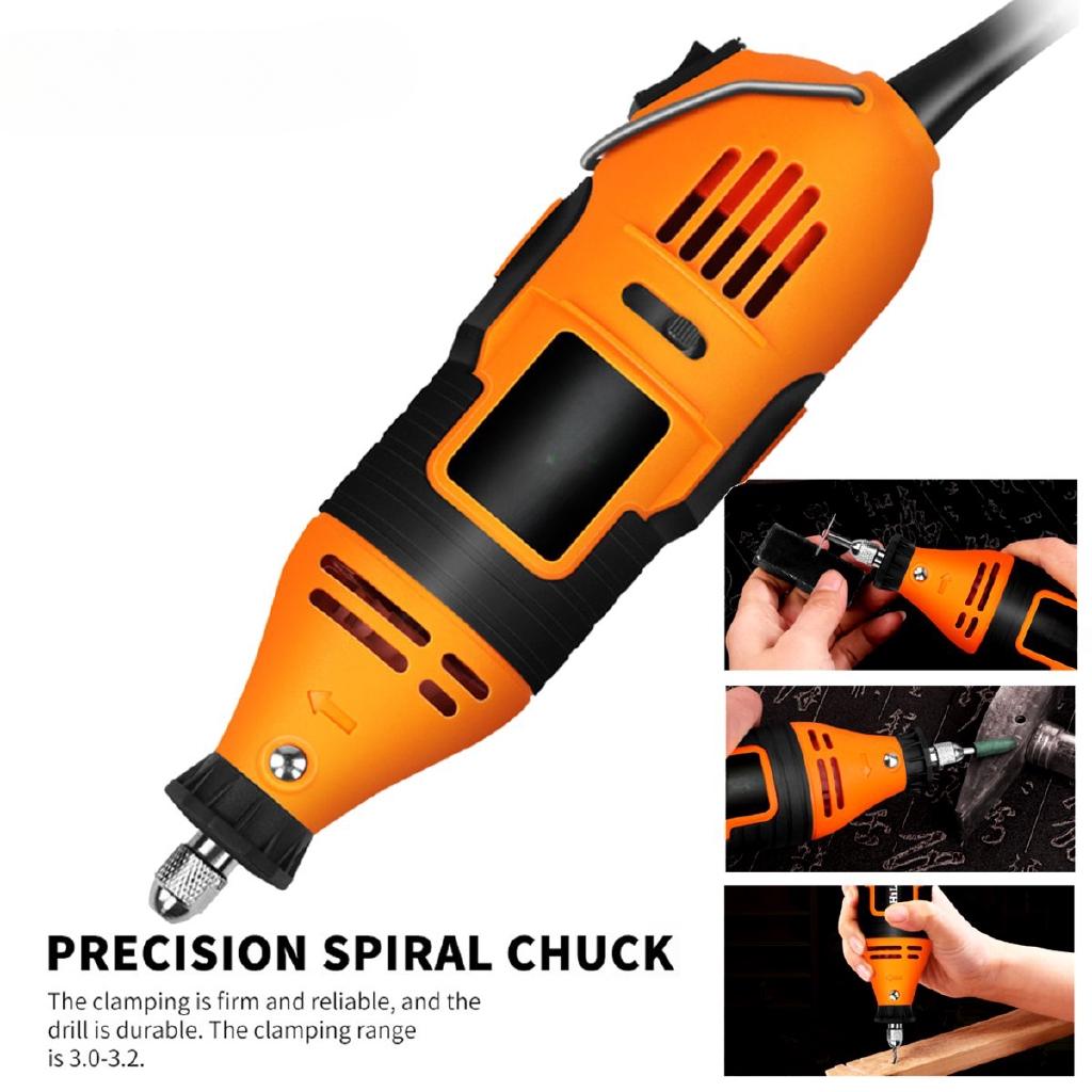 200W Mini Electric Die Grinder Accessories Regulating Speed Drill Grinding Machine 220V Milling Polishing Rotary Tool
