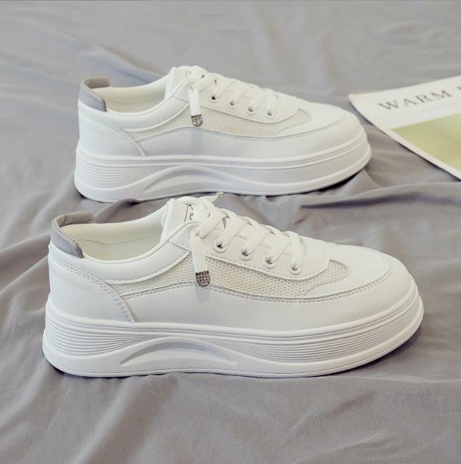 Fashion Women Casual Shoes New Spring Women Shoes Fashion White Sneakers Breathable Flower Lace-Up Women Sneakers Tenis Feminino