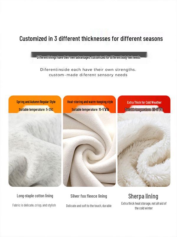 Women's Gray Fleece-Lined Sweatpants, 2025 Early Autumn Style, Straight-Leg, Petite, Wide-Leg Activewear.