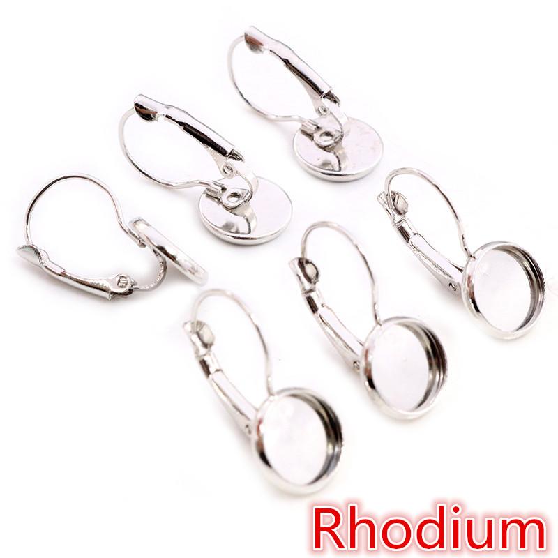 8-20mm 10pcs Classic 10 Colors Series French Lever Back Earrings Blank/Base,fit 8-20mm glass cabochons,buttons;earring bezels
