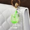 Multifunctional Small Tumbler Keychain with Fruit Charm Pendant Fashion Accessory for Bags and Keys Decoration