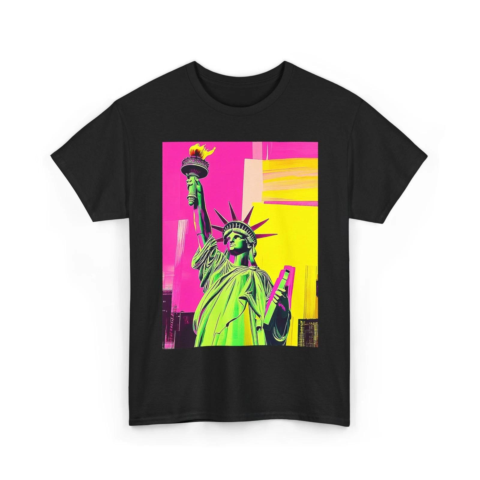 

NEW YORK NYC STATUE OF LIBERTY ART Tshirt TEE STREET WEAR GIFT MEN WOMEN SHIRT 3XL