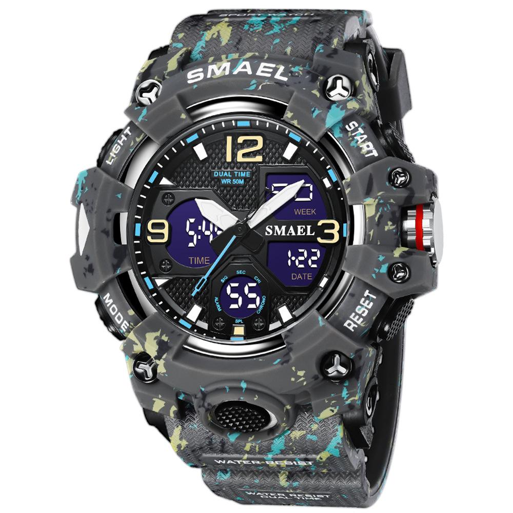 SMAEL Outdoor Multifunction Electronic Dual Display Sport Watch