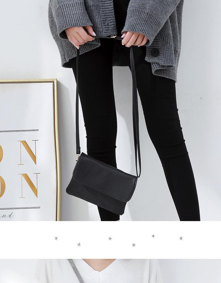 Dámská nubuková jednobarevná crossbody taška na telefon - Japonský a korejský styl mini taška přes rameno