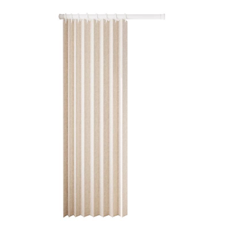 No-Punch Windproof Folding Curtain for Bathroom or Bedroom
