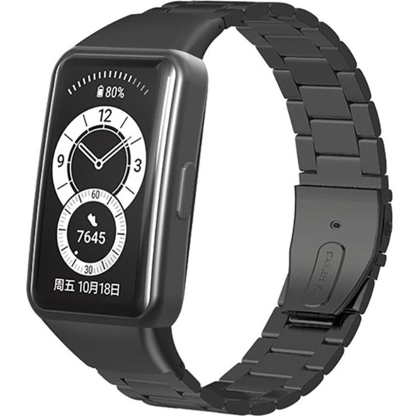 Bracelet en acier pour Huawei Band 6, Noir