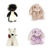 Kreativer Plüschtier-Schlüsselanhänger mit Hasen- und Katzenfiguren für Kinder, Geschenk und Sammlerstück, Spaß