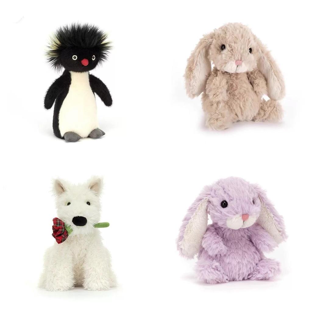 Kreativer Plüschtier-Schlüsselanhänger mit Hasen- und Katzenfiguren für Kinder, Geschenk und Sammlerstück, Spaß