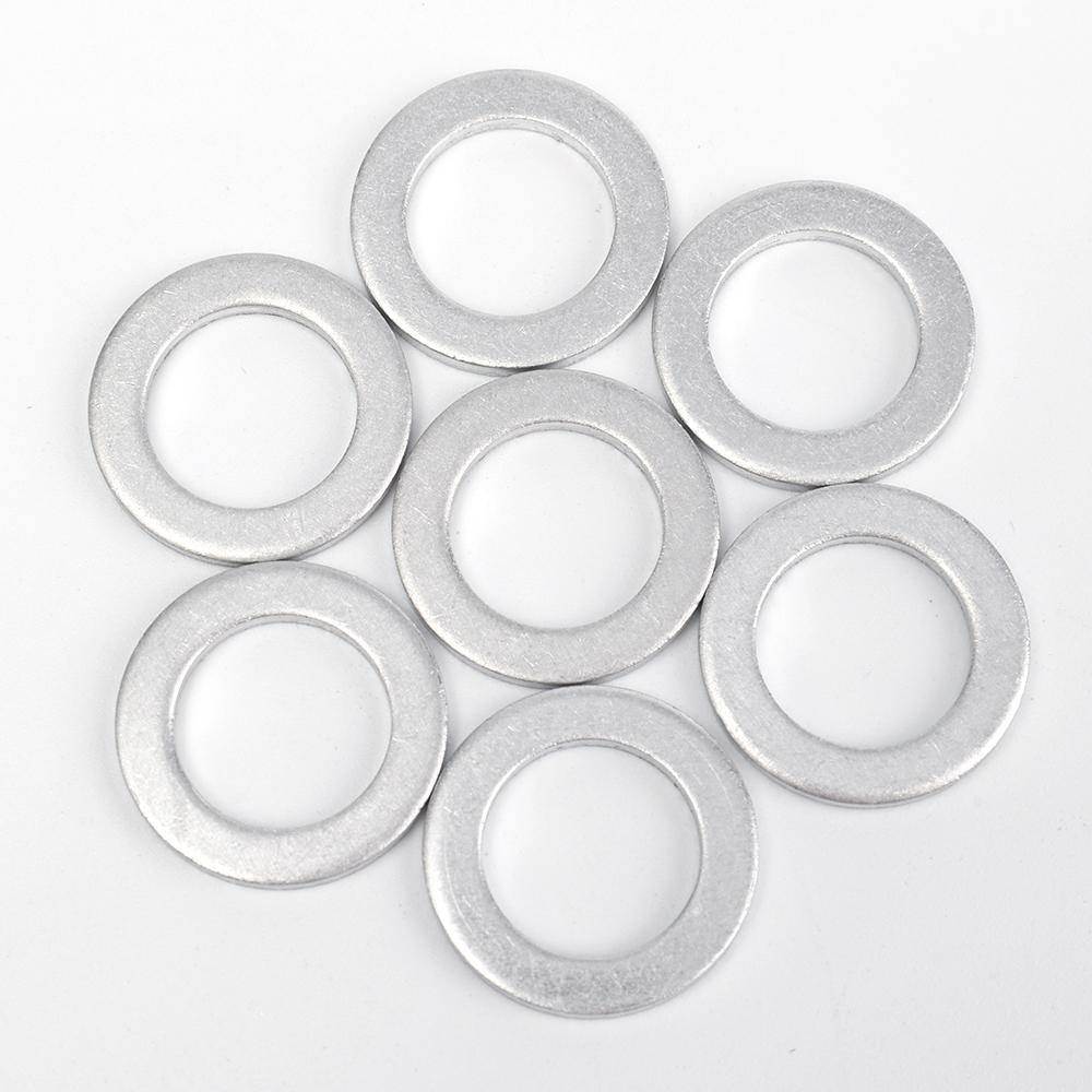 14mm Aluminum Oil Drain Plug Crush Washer Set Non-Slip for Lasting Sealing Car Exterior Accessories for Oil Change Compatible