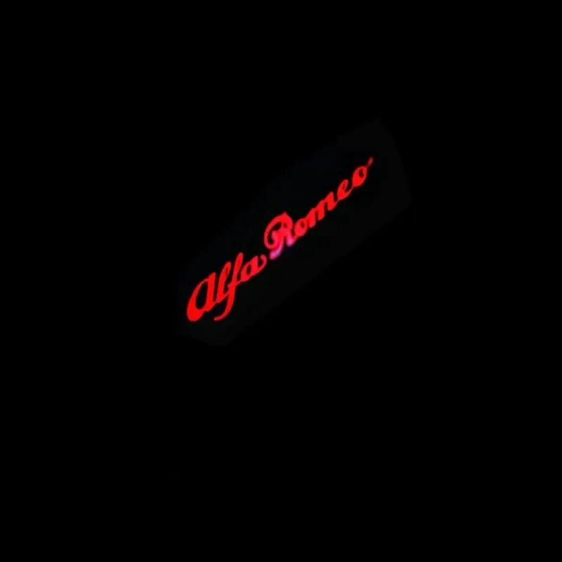 3D 2Pcs For Alfa Romeo 159 Giulia Giulietta Mito Stelvio Brera Spider LED Car Door Logo Lights Projector Laser Ghost Shadow Lamp zl6