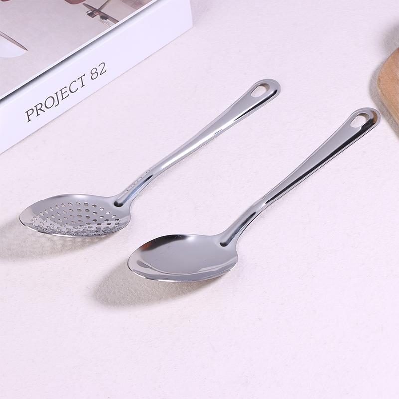 Lingură de supă din oțel inoxidabil 201, strecurătoare, polonic, filtru, spumieră pentru alimente cu mâner, utilă pentru gadgeturi de bucătărie, ustensile de bucătărie