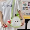 Harajuku Fruits Shape Crossbody Bag Message Bag Mobile Phone Pack Funny Shoulder Bag  Male