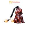 Rosewood Carved Pixiu Ornament: Gourd & Dragon Turtle Handicraft