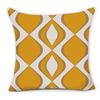 Yellow Geometric Petal Linen Pillowcase Sofa Cushion Cover Home Decoration Can Be For You 40X40 45X45 50X50 60X60