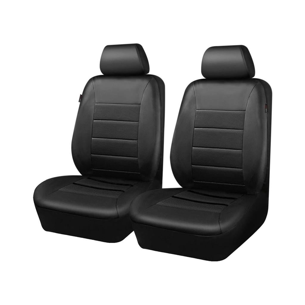 Universal Car Seat Covers, 9PCS PU Leather Front and Rear Seat Protectors, Full Set Auto Seat Covers, Front Seats