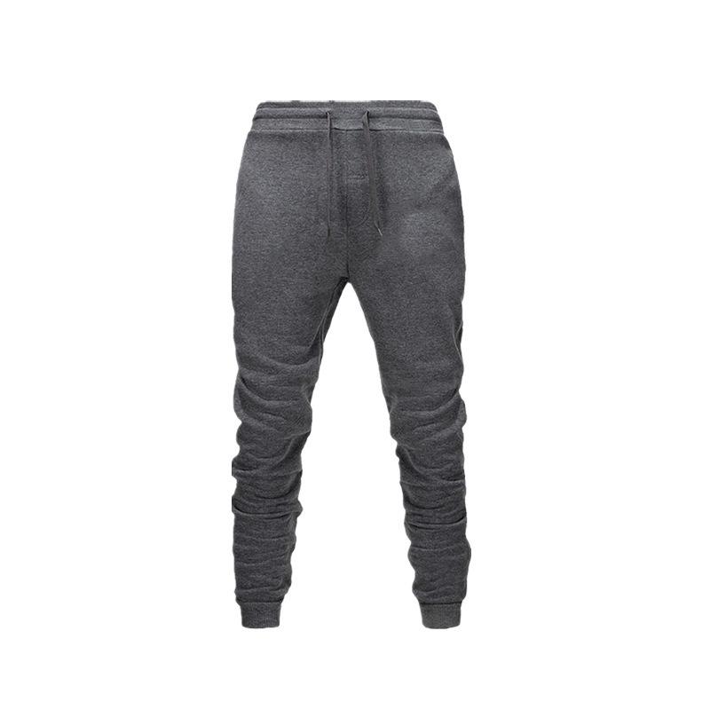 Men's Casual Jogging Athletic Training Pants Autumn Comfortable Solid Colour Skinny Drawstring Elastic Waist Sweatpants