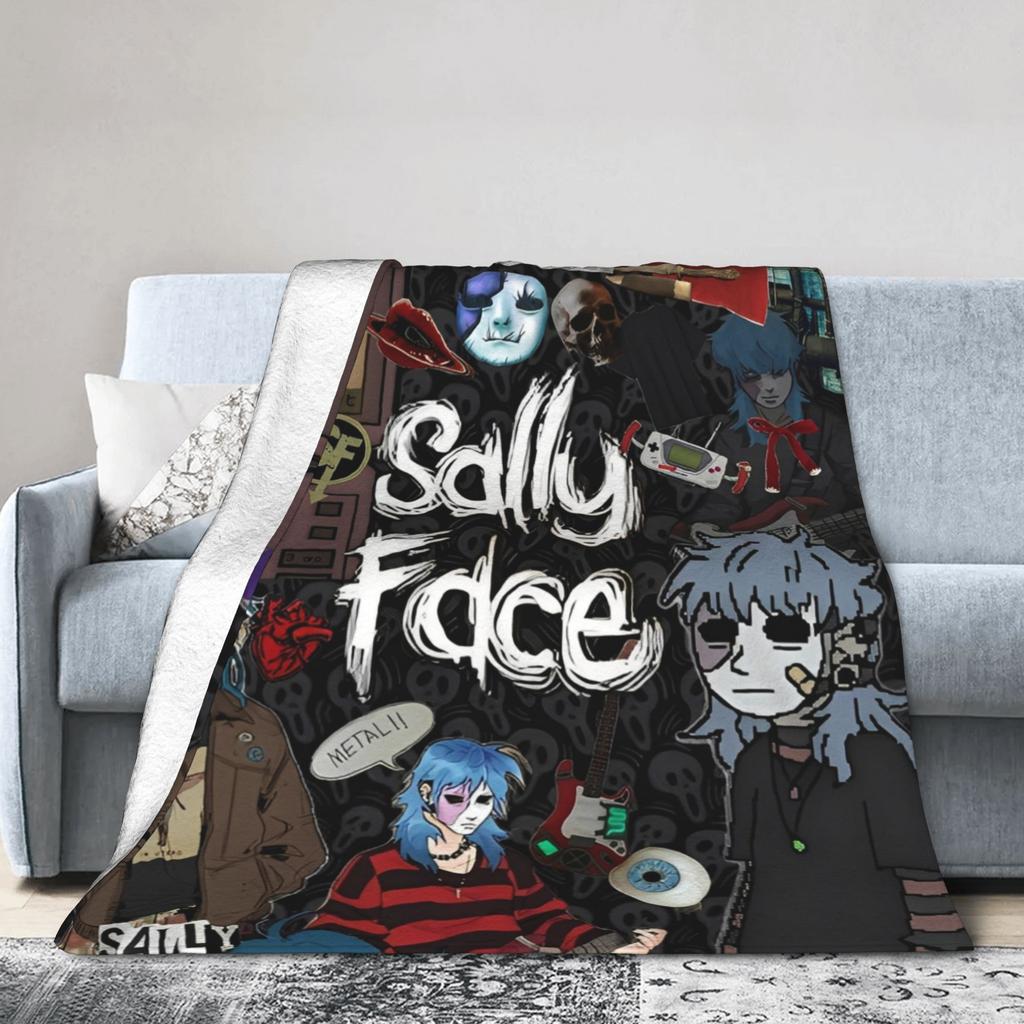 Sally Face Sal Fisher SF Fashion Blanket Cover Game Gothic Wool Throw Fashion Blanket Airplane Travel Decoration Lightweight Bedspreads Port