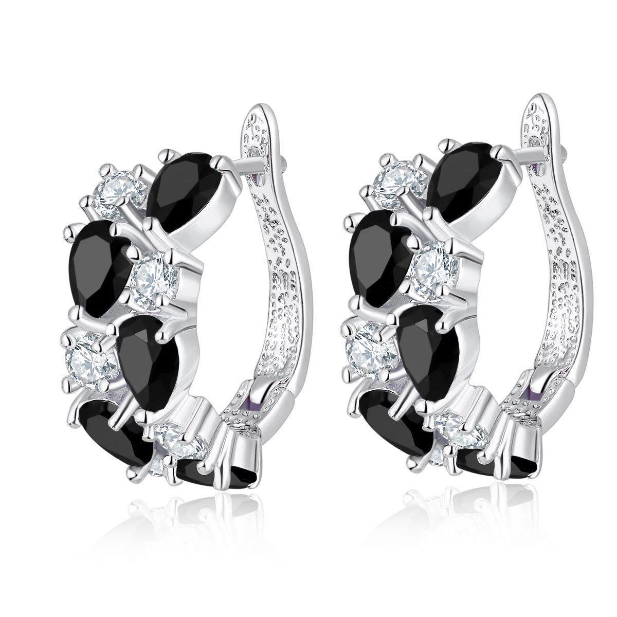 

Mona Lisa Rose Gold Crystal Zircon Ear Cuffs - Fashionable European & American Style Earrings.