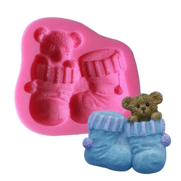Koupit Baby Girl Shoes Cake Silicone Molds Shaped Silicone Cake Mould