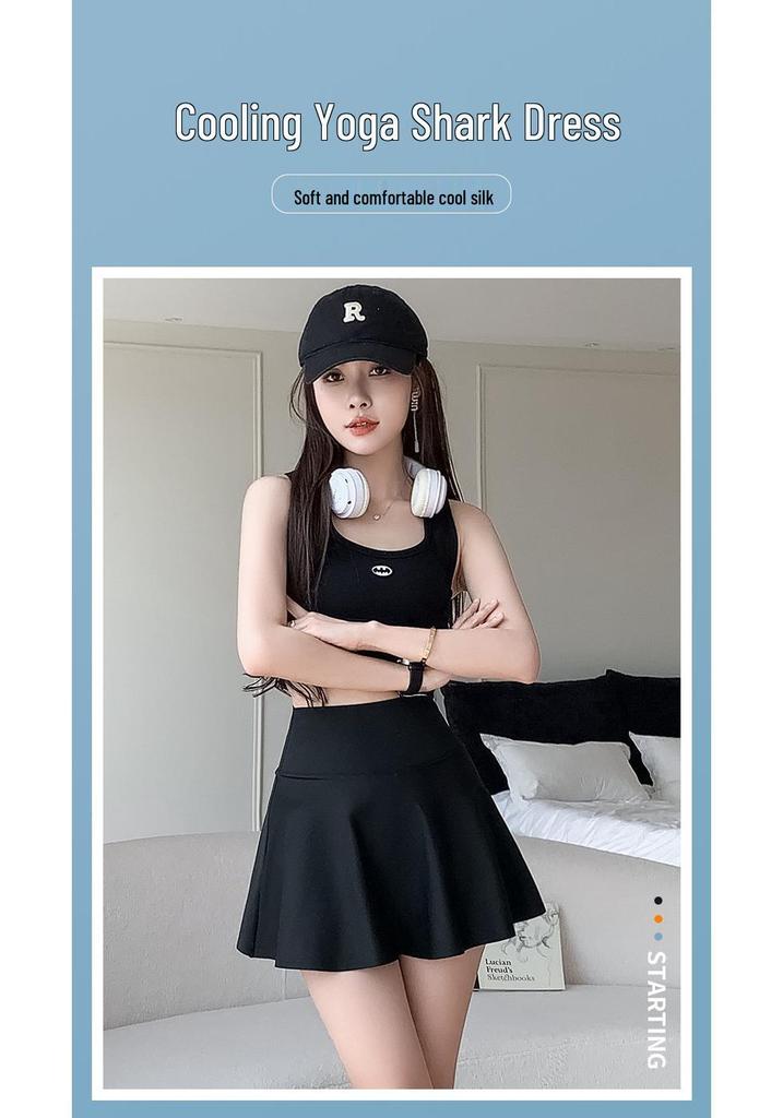 Women's Summer Slimming Skort - Tummy Control, Butt Lift, Anti-Exposure Sports Skirt for Badminton & Yoga