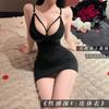 Ye Yu sexy sexy nightdress imperial sister deep V teasing suspender skirt passion pajamas sex fun flirting mom skirt 