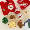 Christmas Plush Ornament Cute Santa Snowman Reindeer Doll Pendant Soft Fluffy Mini Hanging Decor For Xmas Tree Holiday Gifts
