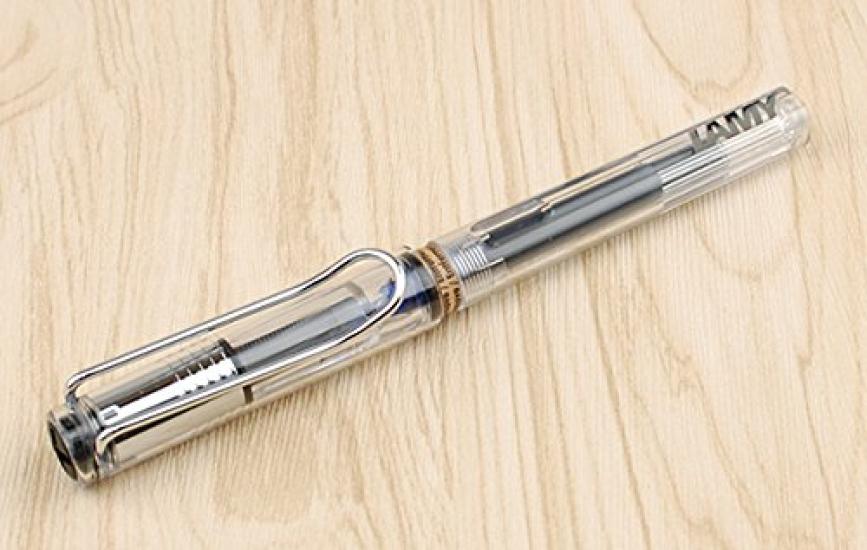 LAMY Safari Skeleton Transparent EF Extra Fine Nib Fountain Pen Bottle Ink LT52 Black with Converter [Set Purchase] &