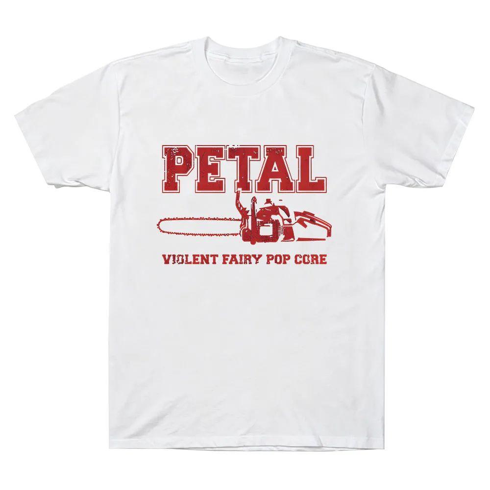 Petal Chainsaw T-shirt Ariana Grande Vintage Graphic Print T Shirt Unisex Aesthetic Street Style Short Sleeve Cotton Casual Tee