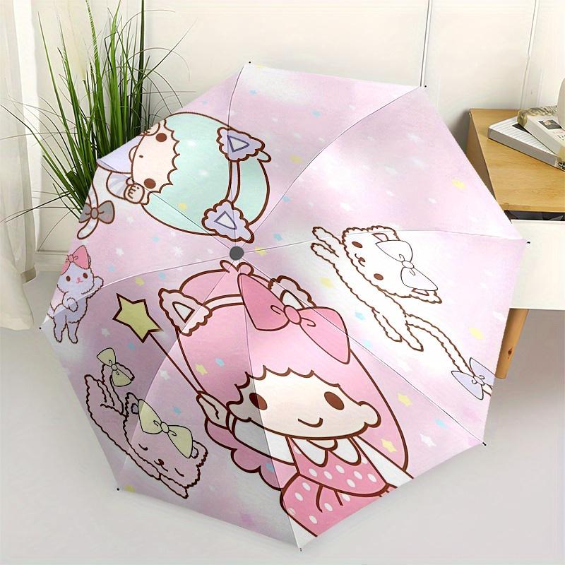 

Little Twin Stars,Sanrio Characters Automatic opening and closing folding umbrella with 8 rib frame and compact travel design,perfect for