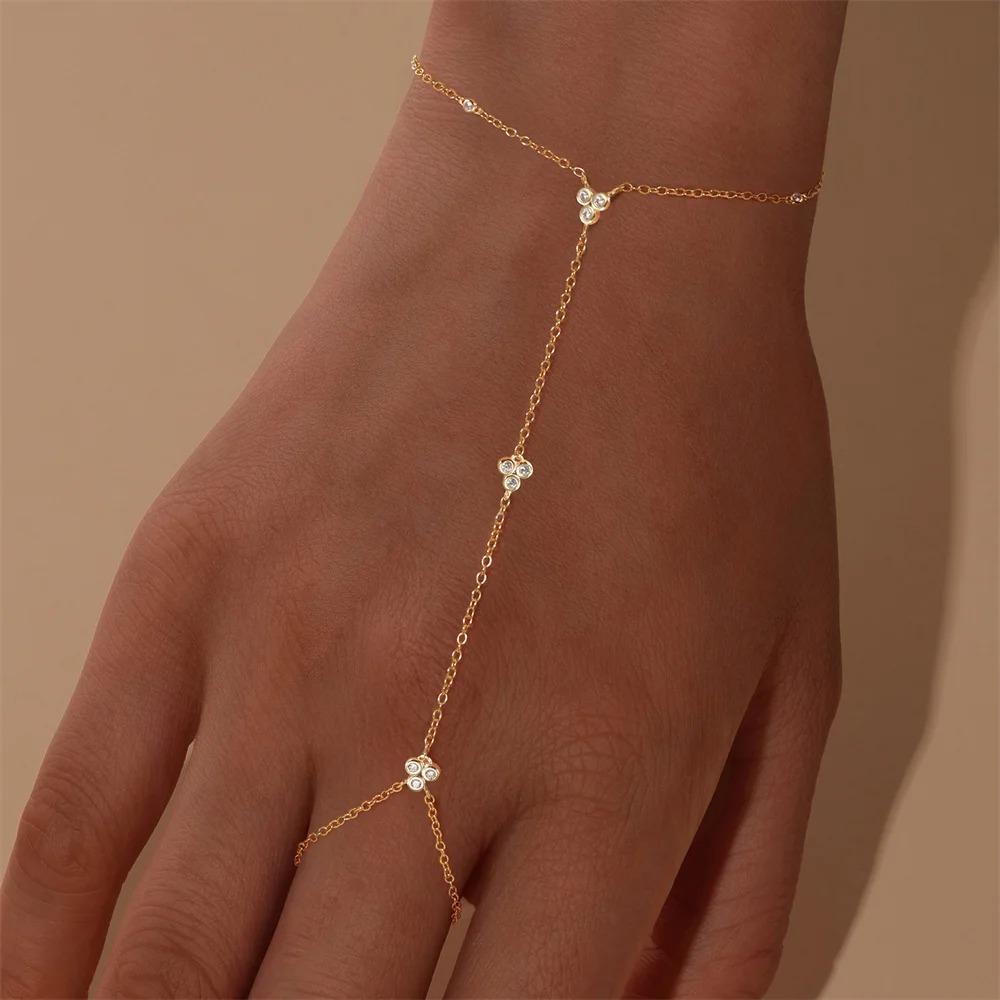 CANNER Bracciale con Charm in Argento 925 Stile INS Occhio di Cavallo Zircone con Catena ad Anello per Donna Uomo Coppia Gioielli da Festa