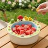 Little Duck House Shape Fruit Bowl with Fork Cartoon Snack Plate Creative Salad Plate  Living Room