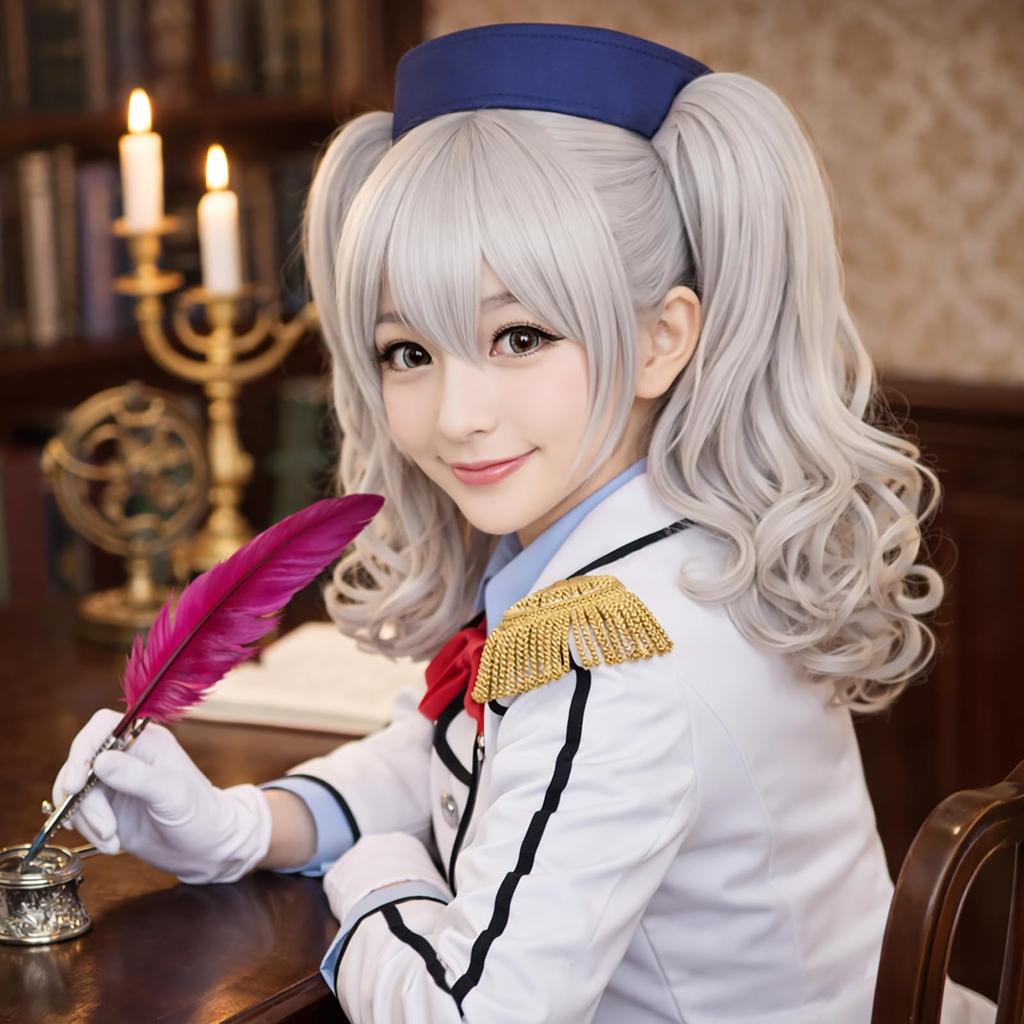 [milky Time] Kantai Collection Kashima Cosplay Costume Set with Wig - Halloween Uniform - KanColle Kashima