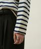 MINAV Striped Knit Collared T-Shirt [Navy]