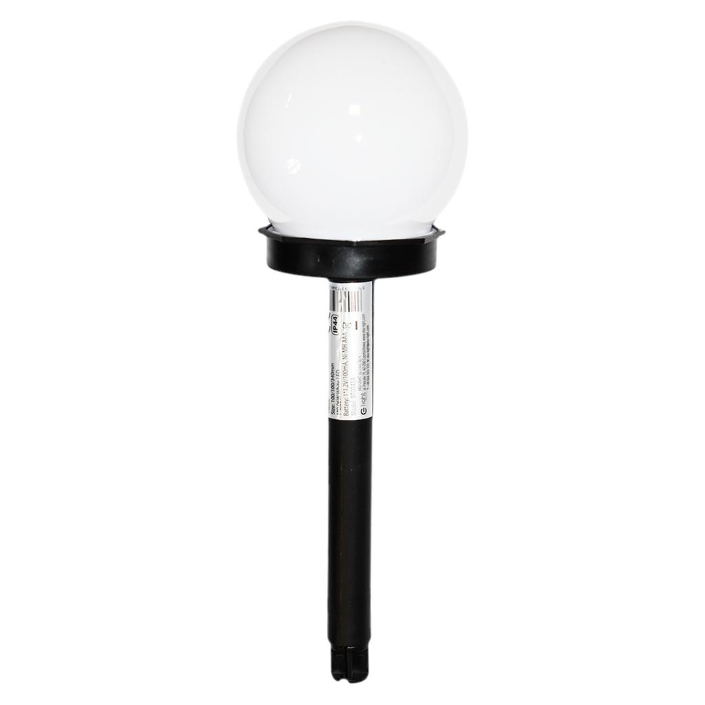 Solar Ball Garden Lamp, Black Plastic