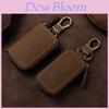 Leather Car Key Case With Foldable Design And Vintage Style For Men And Women