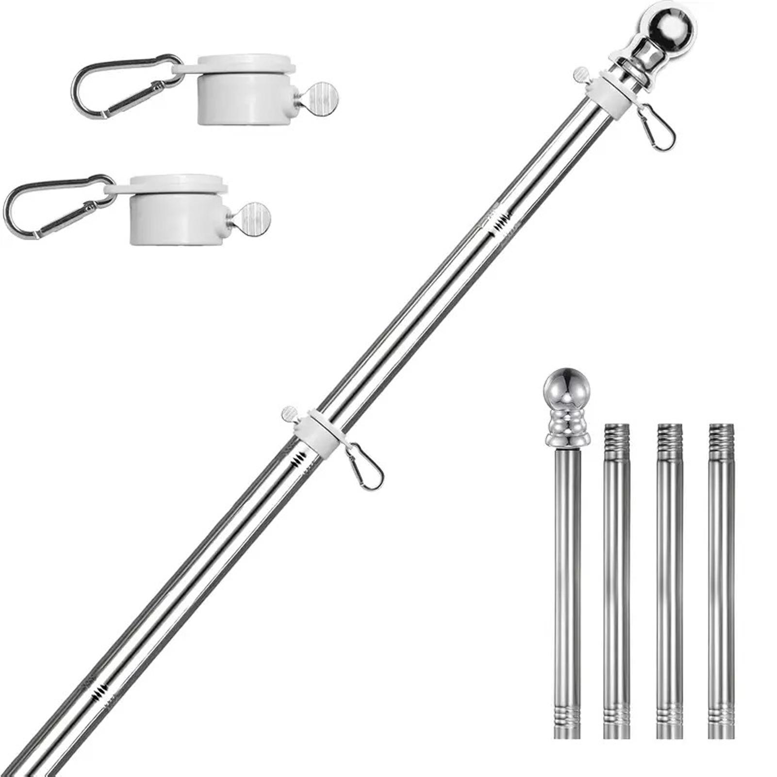 

Stainless flagpole flagpole outdoor stainless porch 360 bracket, for porch mounted for most zes of perforated