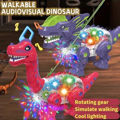 Elektryczna Muzyczna Zabawka Dinozaur, Potrafi Chodzić, dla Dzieci 3+, Każdy Dinozaur Ma Dwa Kolory, Dopasowany Jeden Dinozaur w Pudełku, Prezent dla Chłopca