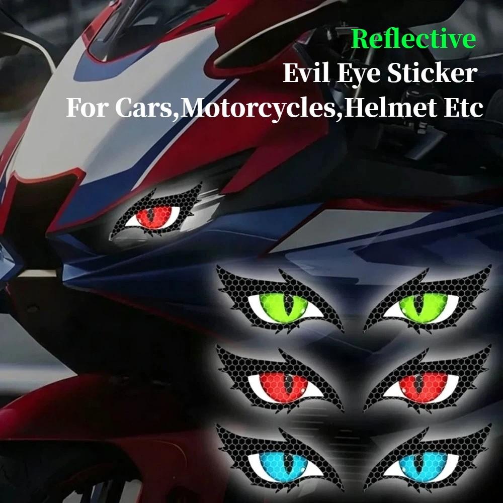 Double Pupils Reflective Evil Eye Sticker Universal Cool Car Stickers Multipurpose