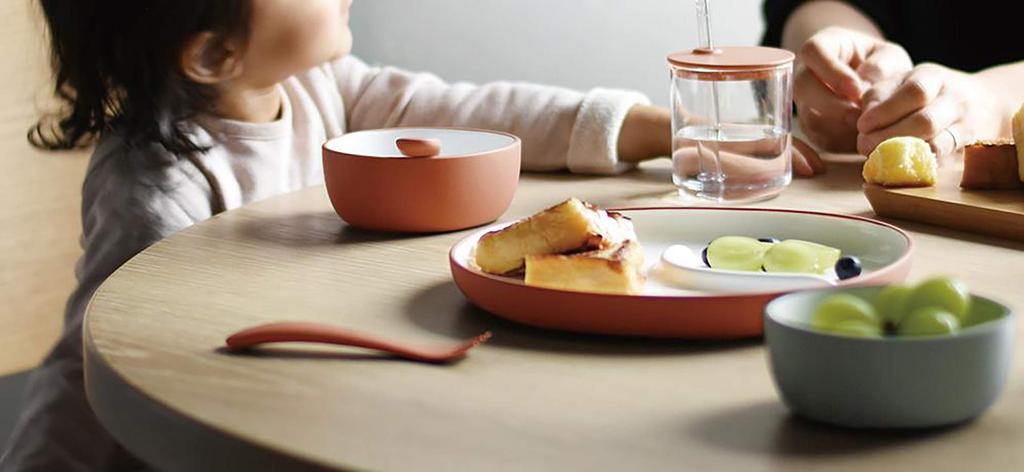 KINTO BONBO Plate, 240x220mm, Blue-Gray, Microwave and Dishwasher Safe, Perfect for Kids and Babies, Gift, Baby Shower Gift, Product Number: 26377