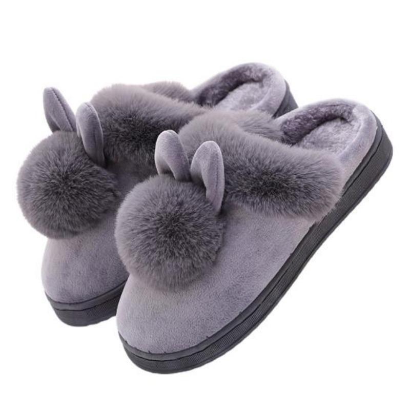 1 Pair Smellless Indoor Slippers Coldproof Fashion Cartoon Rabbit House Female Slippers