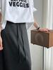 LUXI Korean-Style A-line High Waist Drawstring Maxi Skirt, Summer Casual 2673