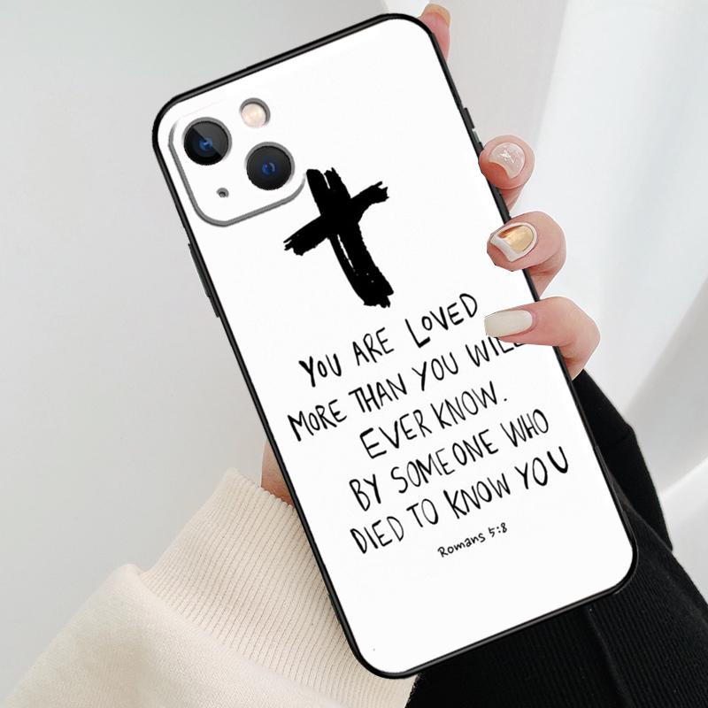 Christ Jesus Bible Verse Cross Phone Case For iPhone 17 Pro Max 16 15 11 13 12 14 Pro Max mini 15 16 Plus 16e 17 Air Cover