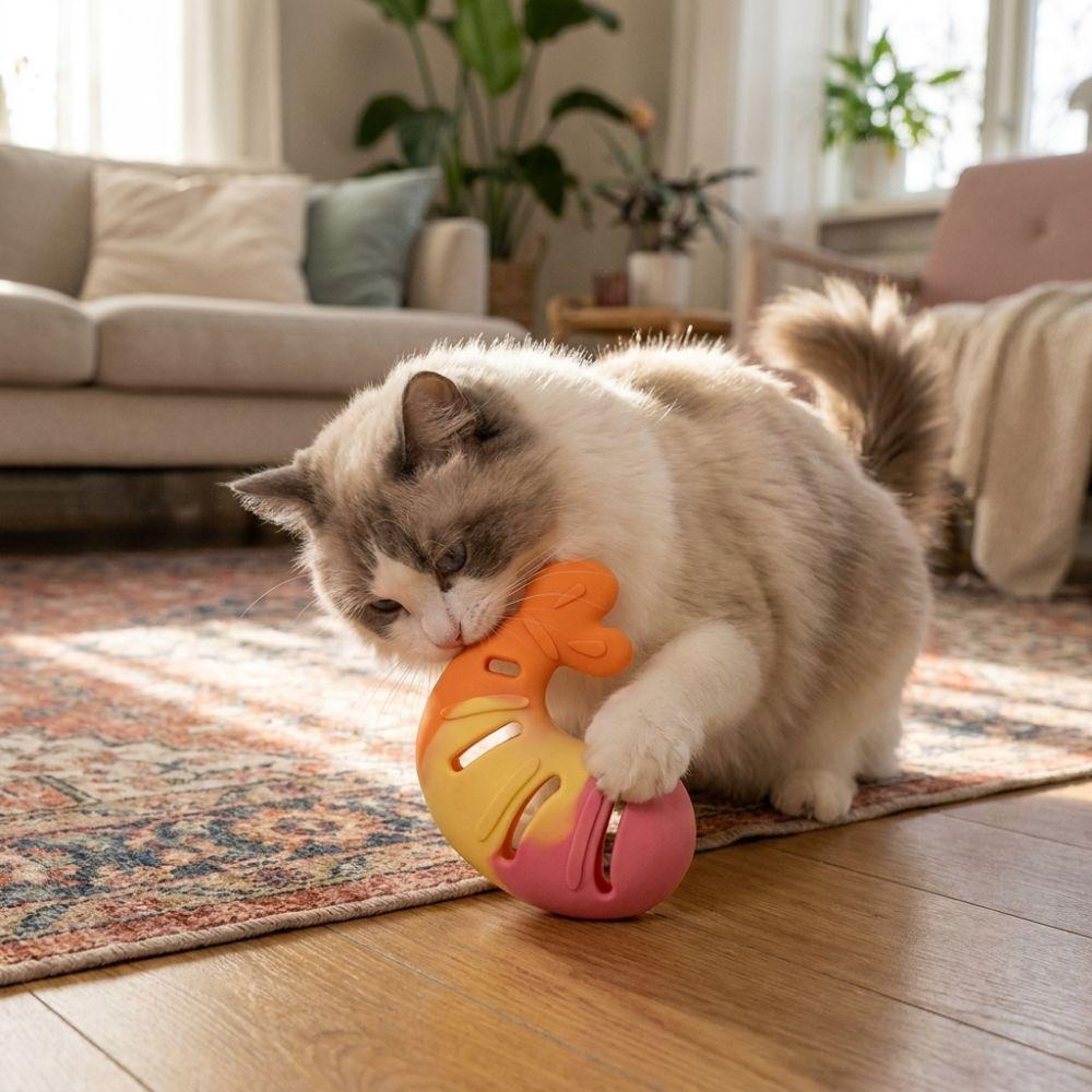 Treat Dispenser Cat Chew Toy Bite-resistant Interactive Cat Toy Leak Food Cat Toy Dental Health