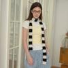 Thin and Long Striped Contrasting Color Scarf Female Millennium Hottie Style Concave Shape Woolen Scarf