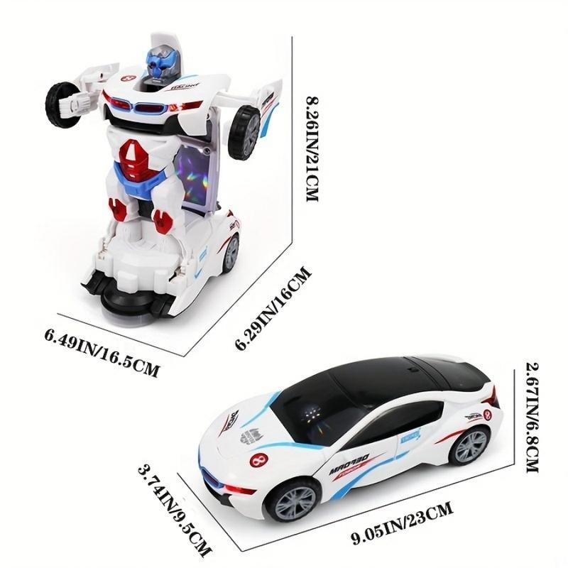 Automatic Deformation Robot Car Toy Car, Will Be A Robot Car, Automatic Universal Avoid Obstacles With Lights And Music