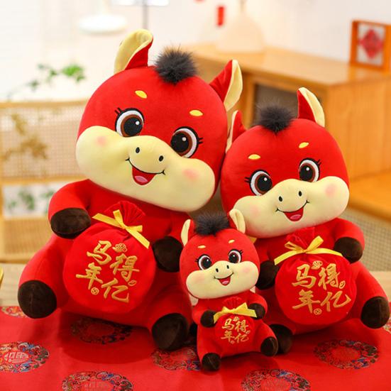 2026 Year of The Horse Stuffed Animal Plush Doll Chinese New Year Zodiac Horse