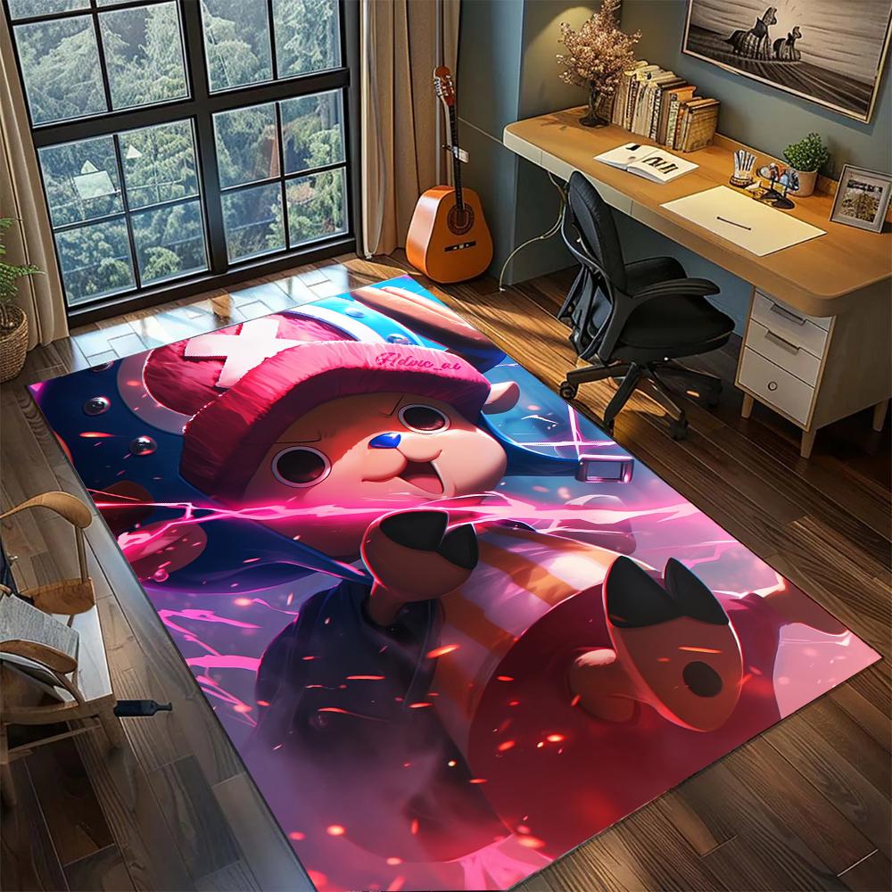 Cute One Piece Tony Chopper Rug Carpet Large Area Rug Non Slip Washable Floor Mat Gamer Room Bedroom Home Decor