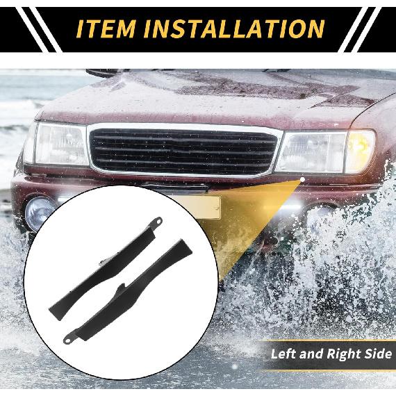 1 Pair Front Bumper Grille Headlight Filler for Toyota Tacoma 2005-2011 Lower Headlamp Bumper Filler Trim Panels Driver Passenger Side No.5251204901