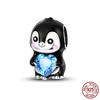 Fit Charms Fororiginal Bracelets Animal Series Flower Rabbit Holding Heart 100%Copper Jewelry Making For Women Gift